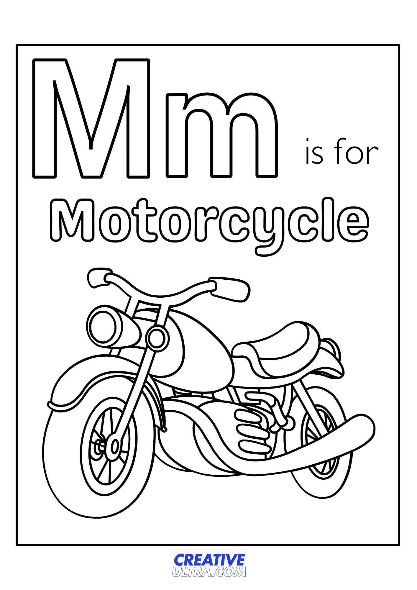 Motorcycle Coloring Page