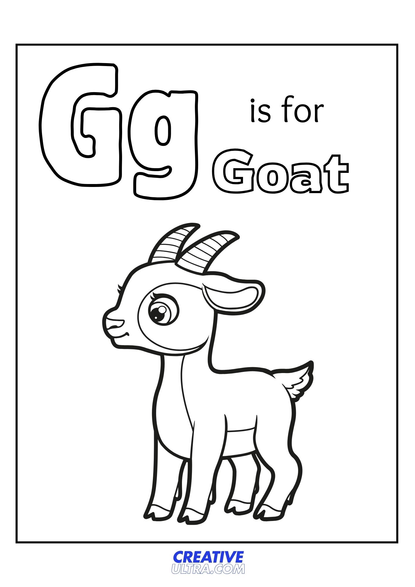 Goat Coloring Page