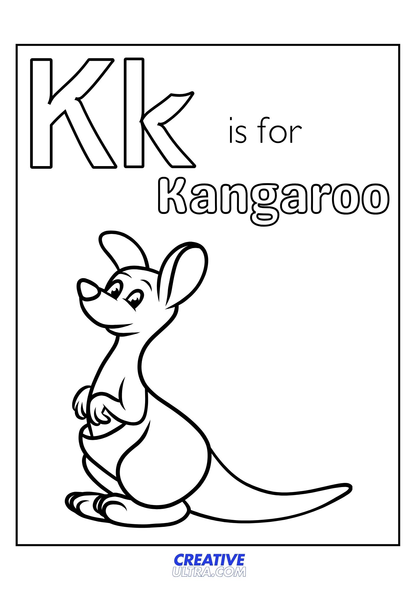 Kangaroo Coloring Page