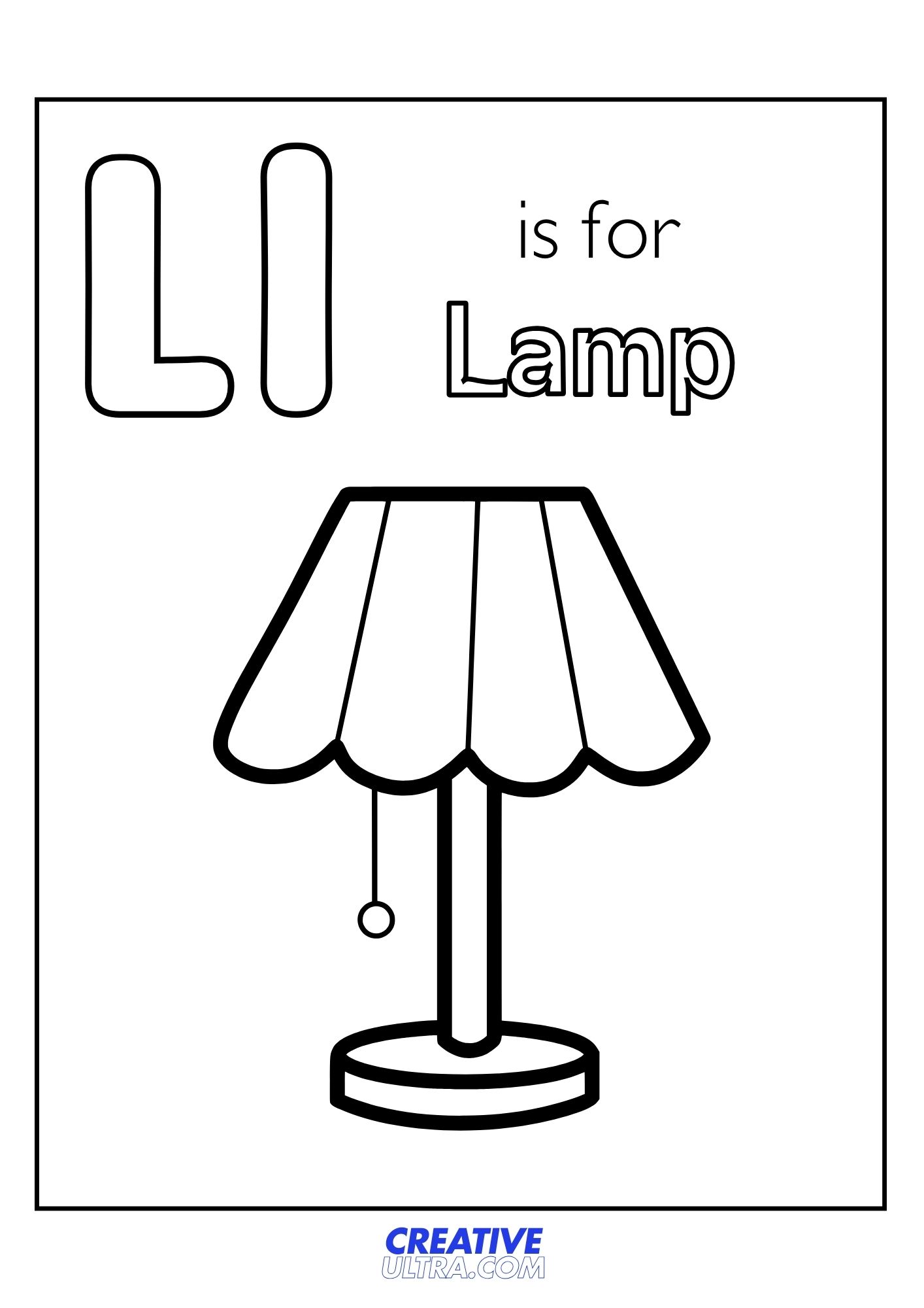 Lamp Coloring Page