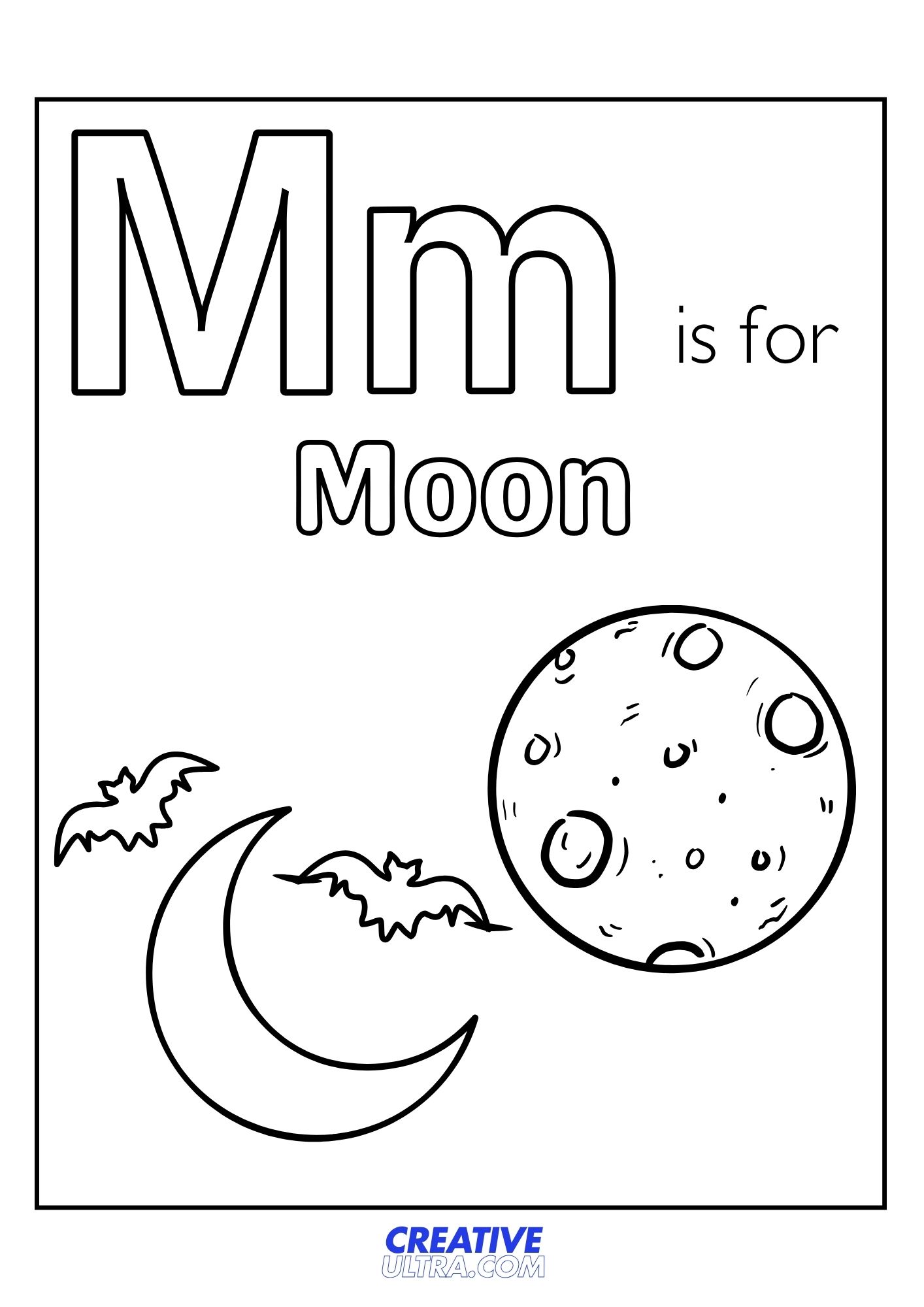 Moon Coloring Page