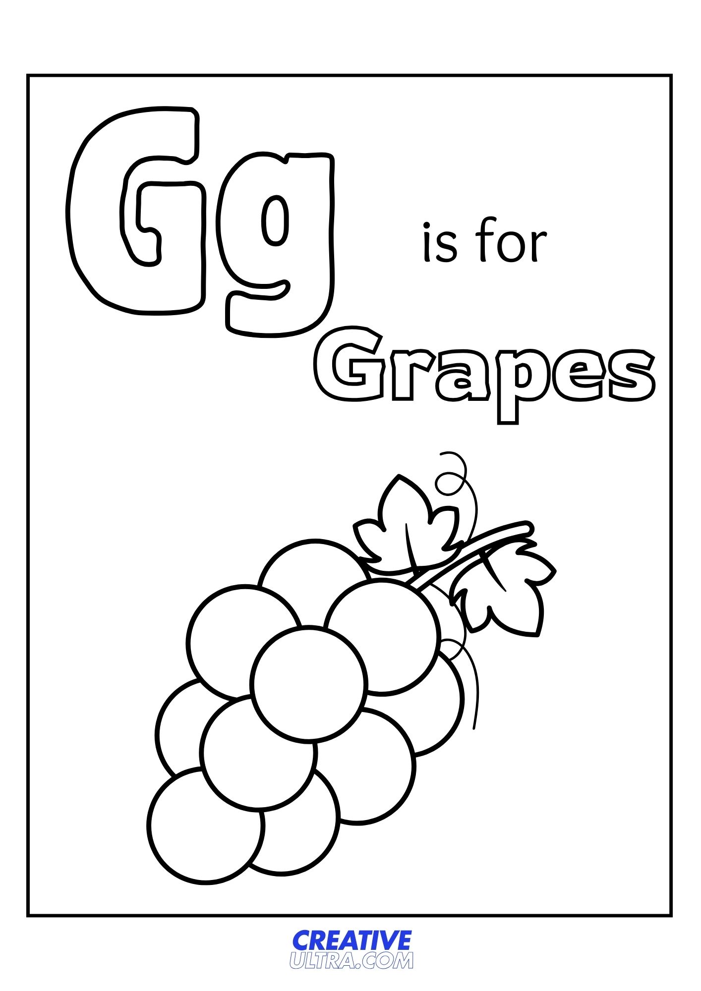 Grapes Coloring Page