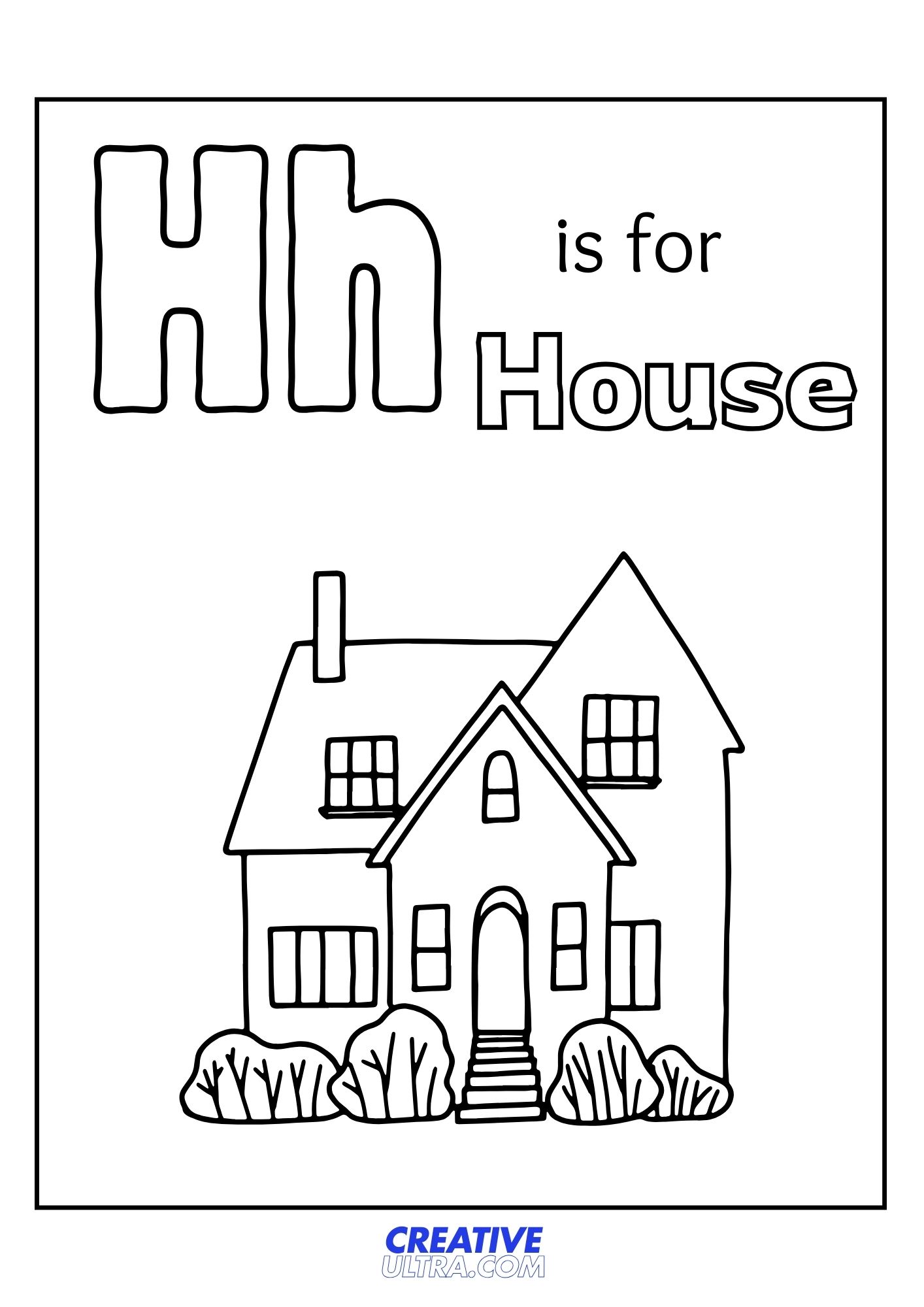 House Coloring Page