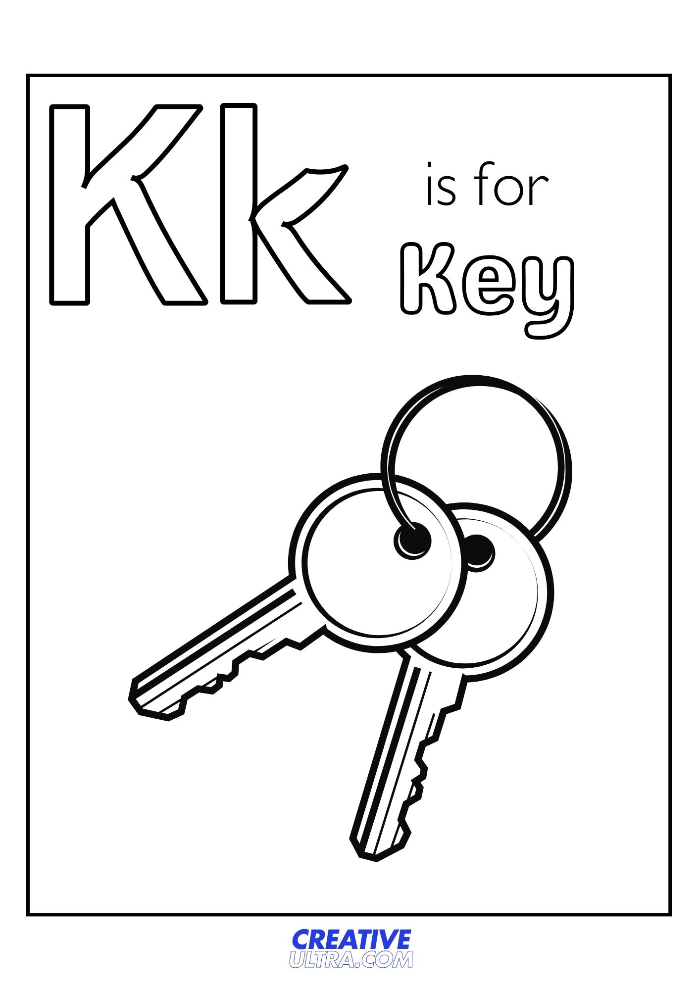Key Coloring Page