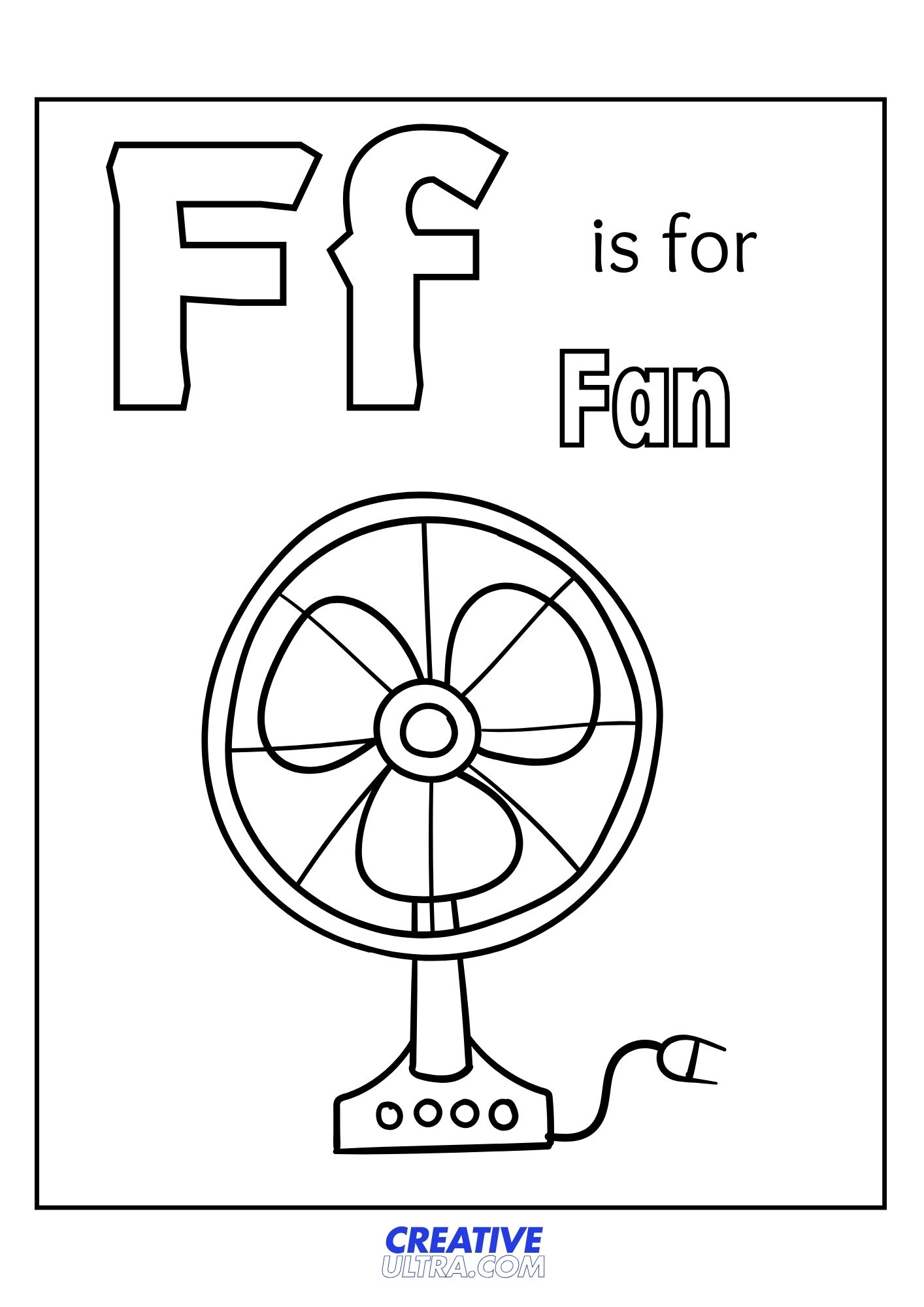 Fan Coloring Page