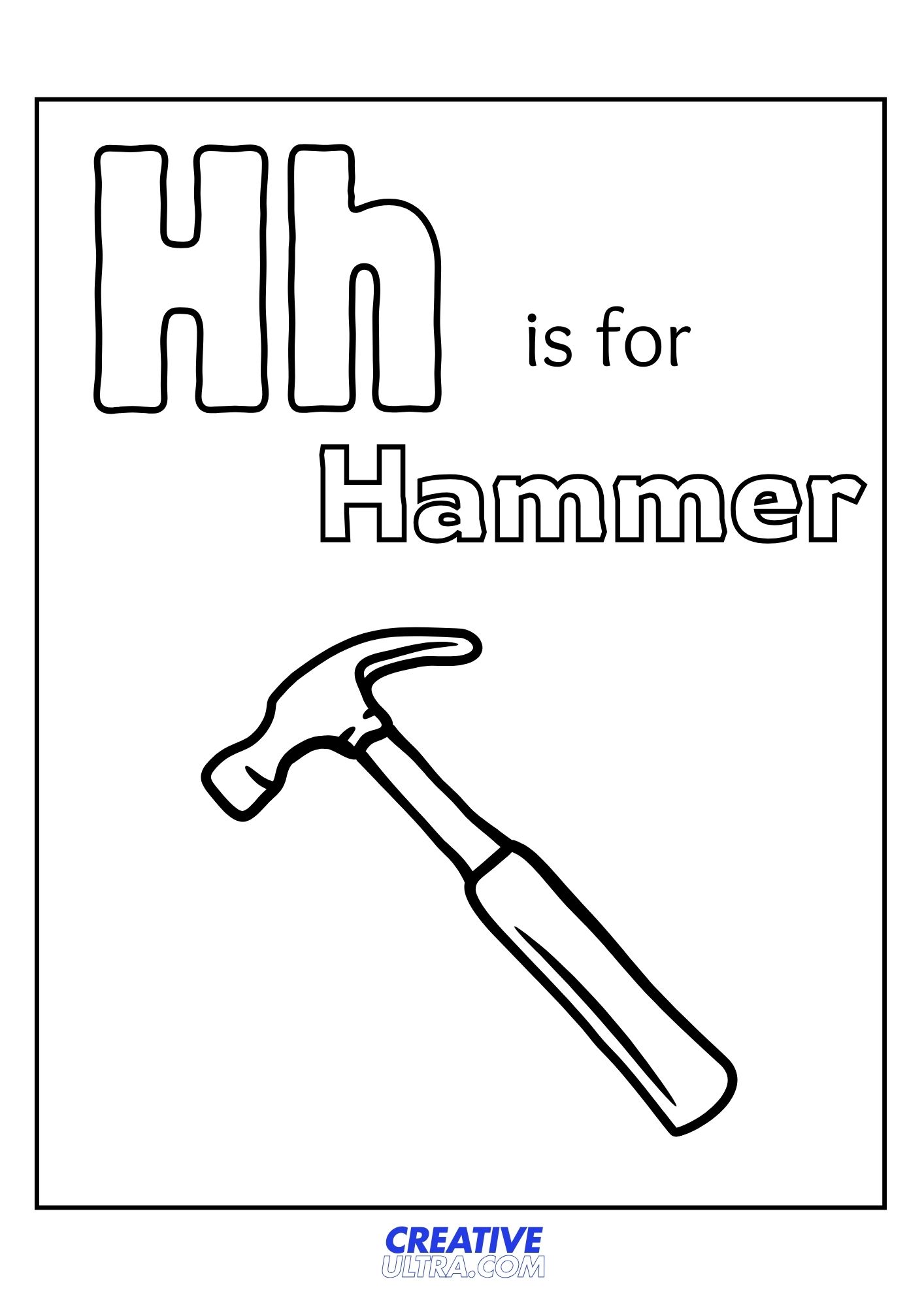 Hammer Coloring Page