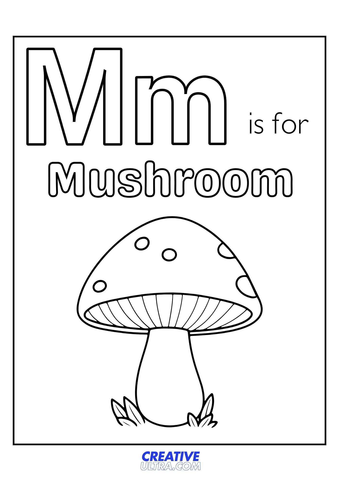 Mushroom Coloring Page