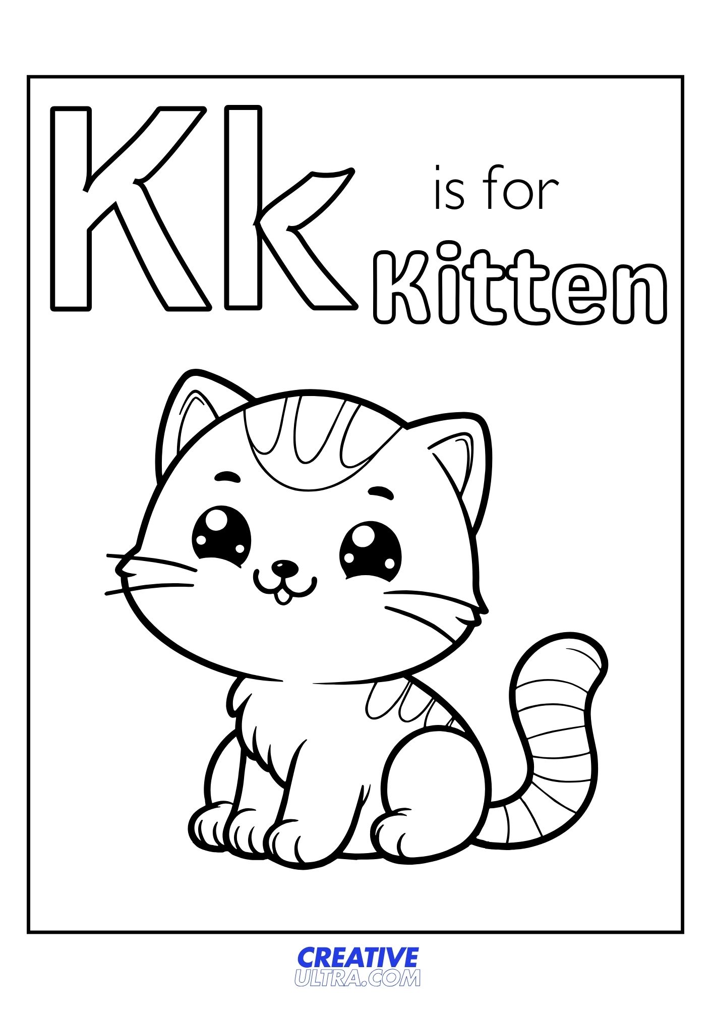 Kitten Coloring Page
