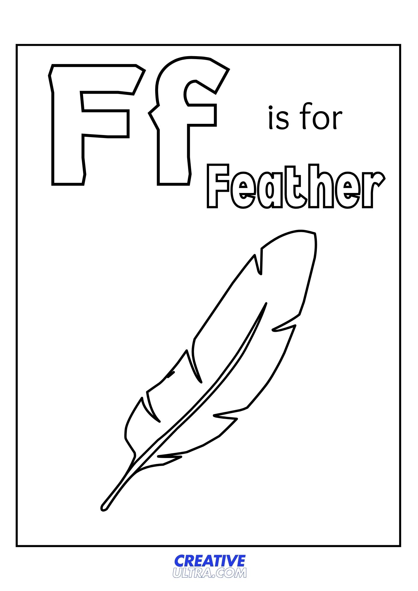 Feather Coloring Page