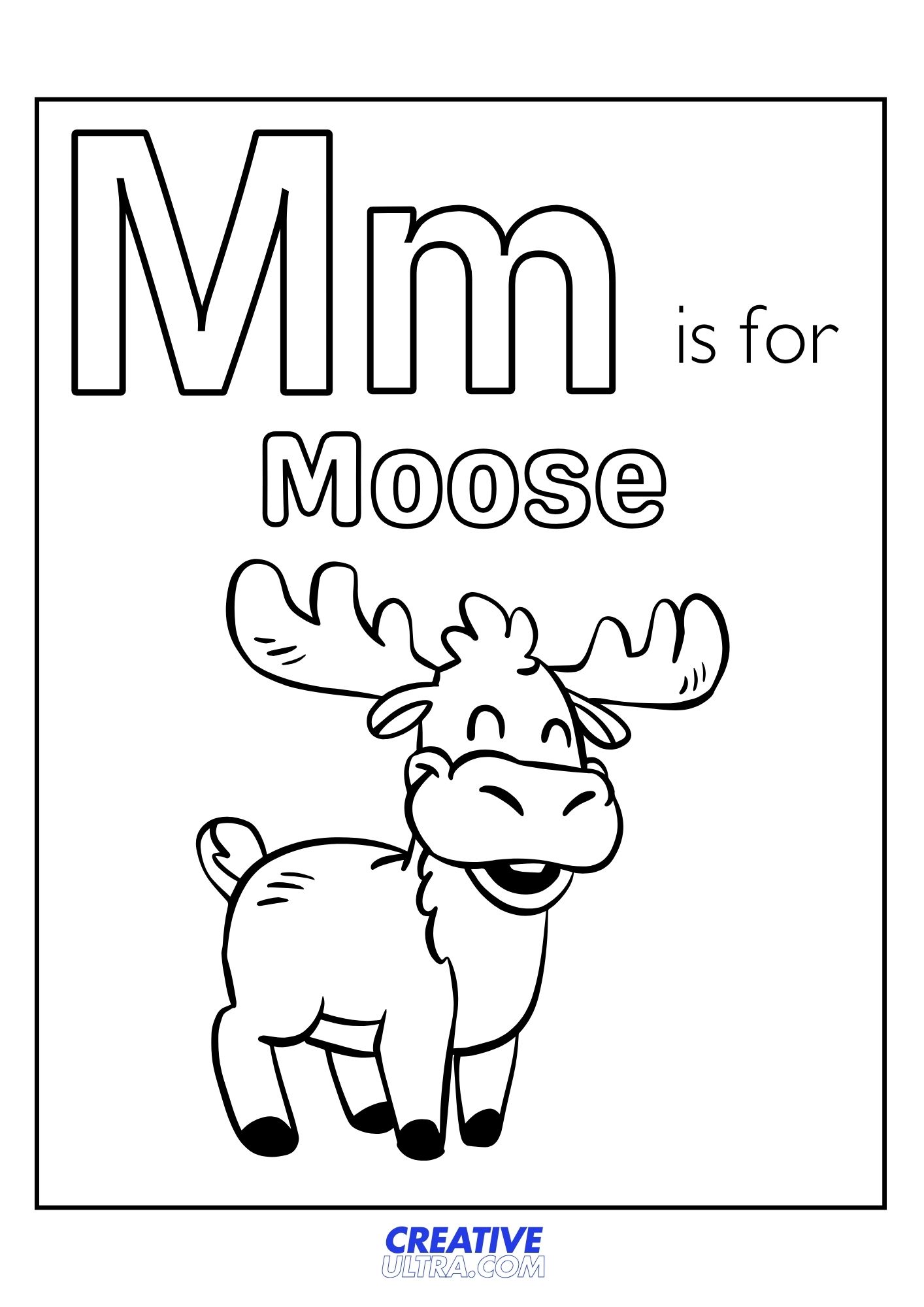 Moose Coloring Page