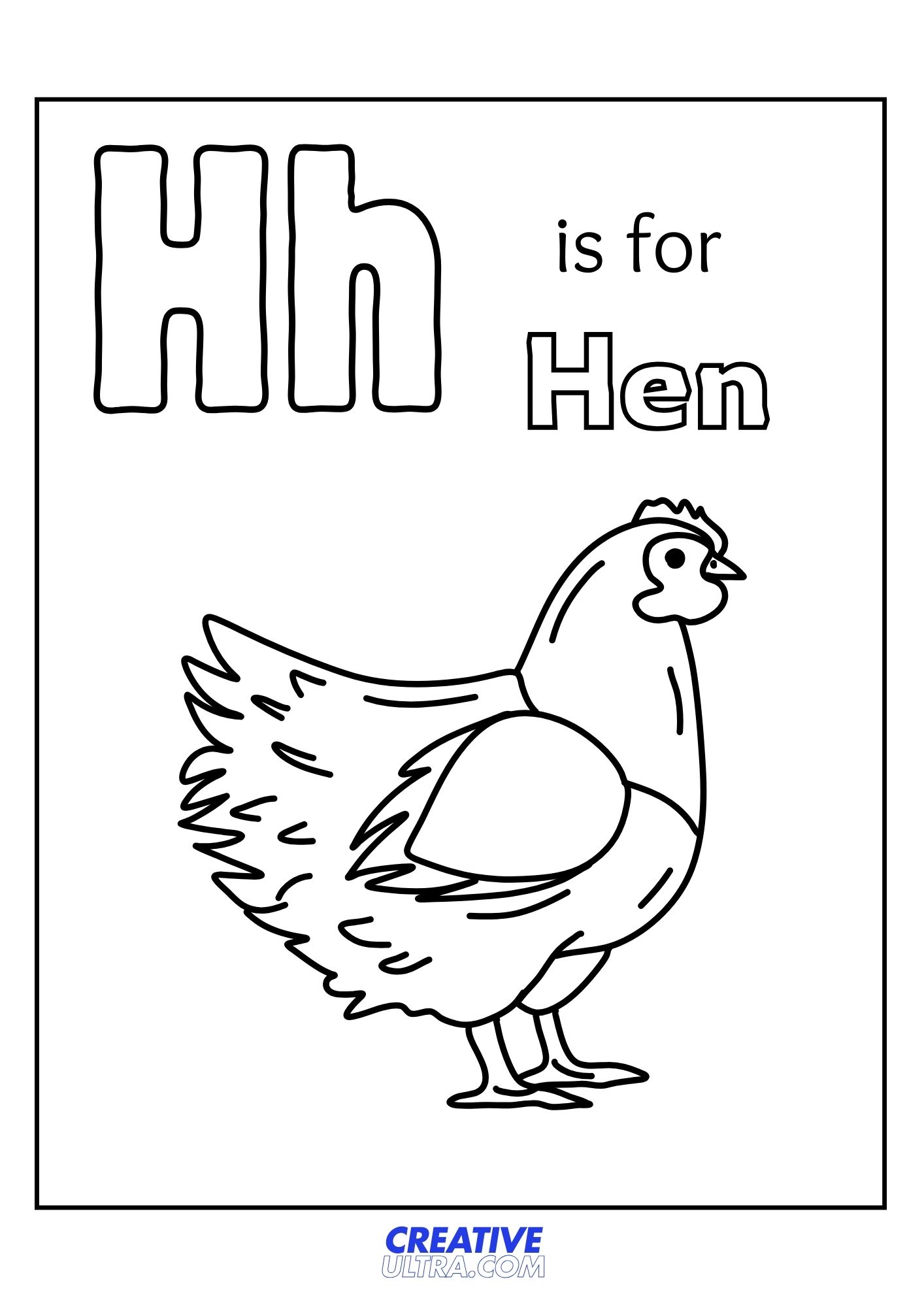 Hen Coloring Page