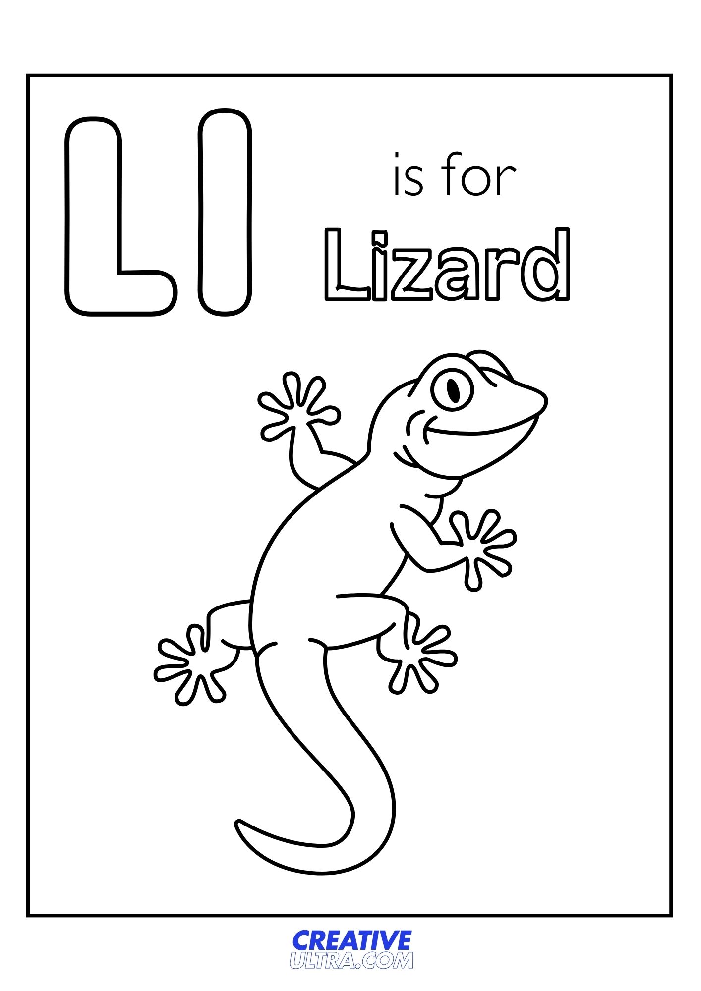 Lizard Coloring Page