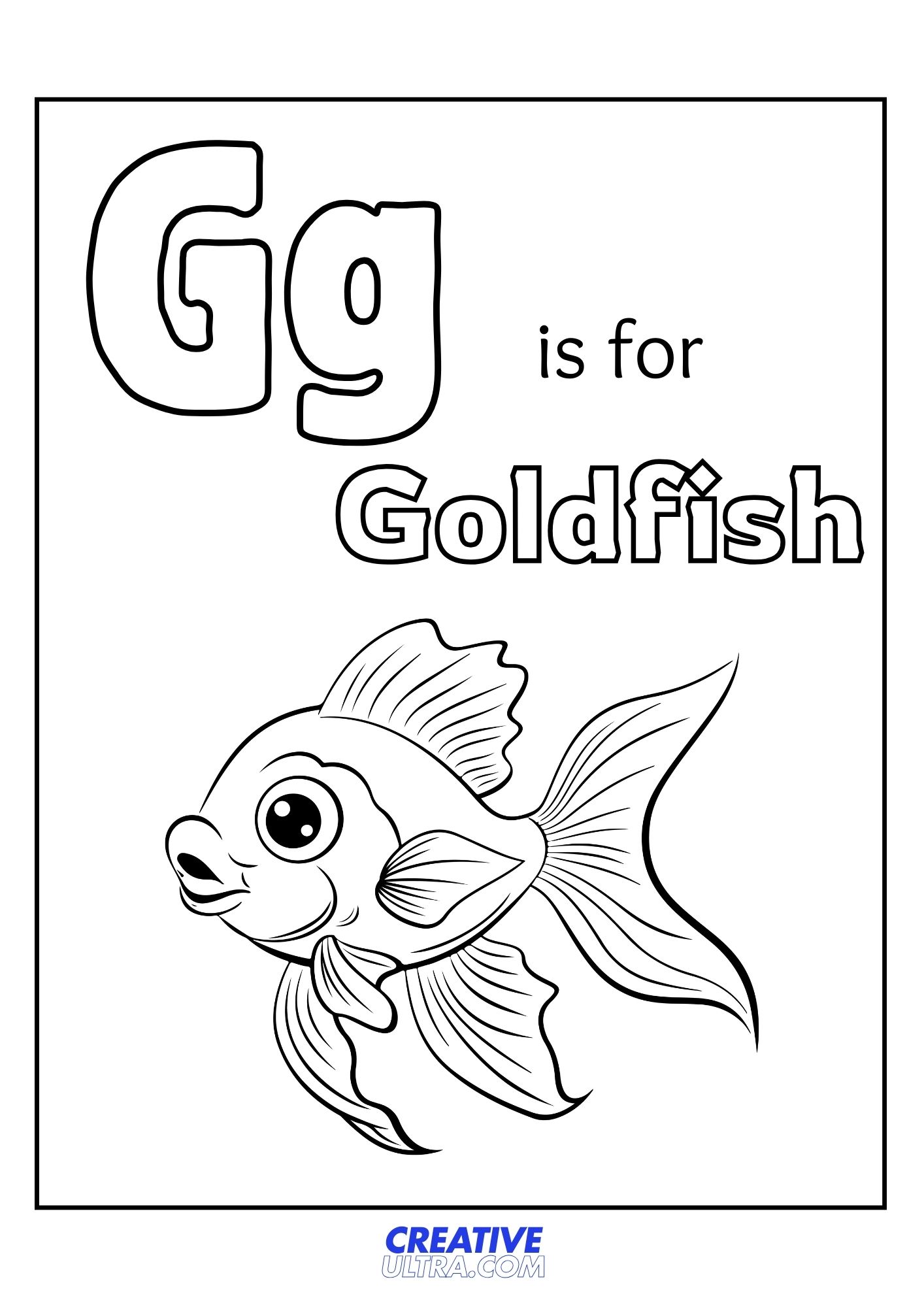 Goldfish Coloring Page