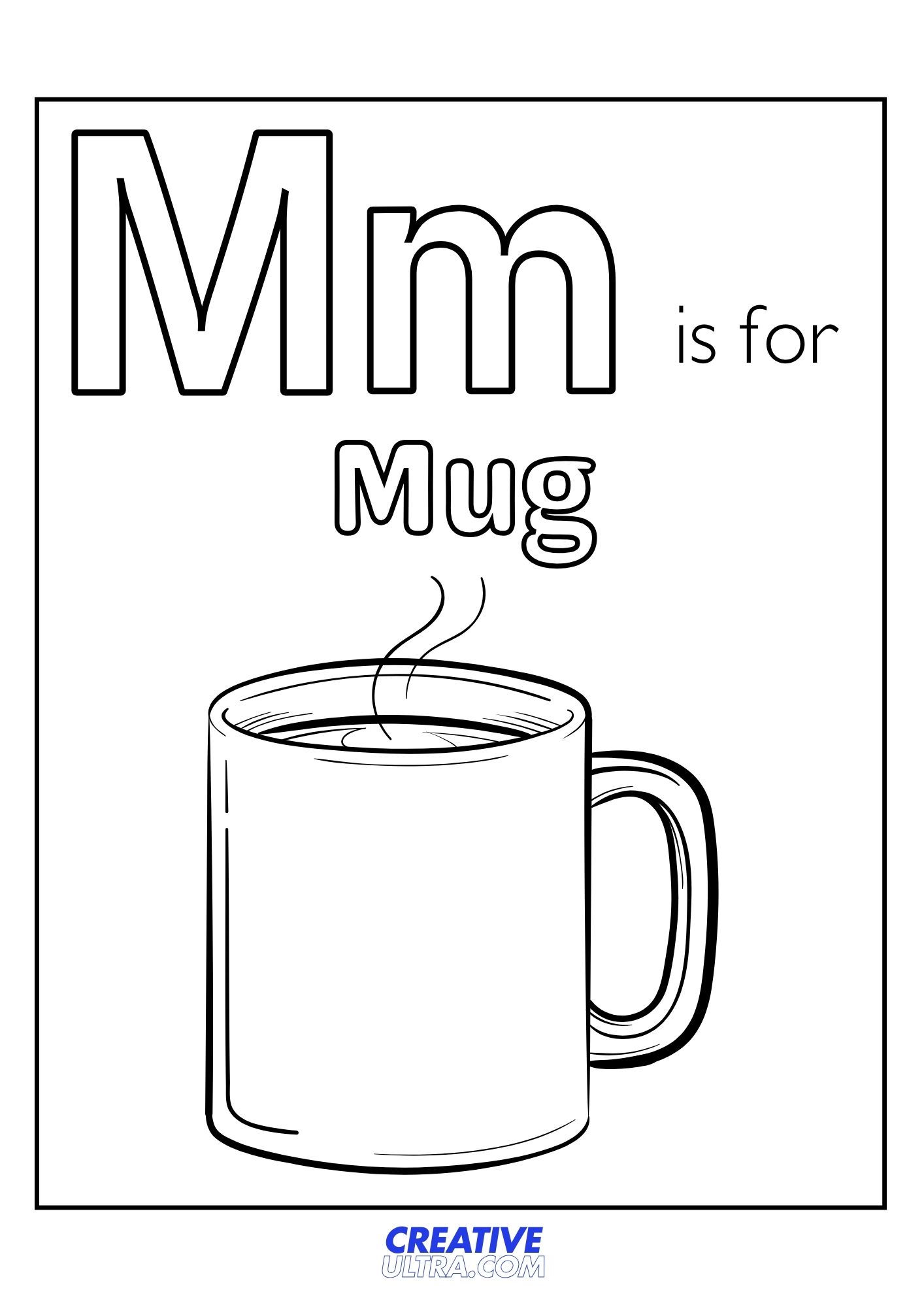 Mug Coloring Page