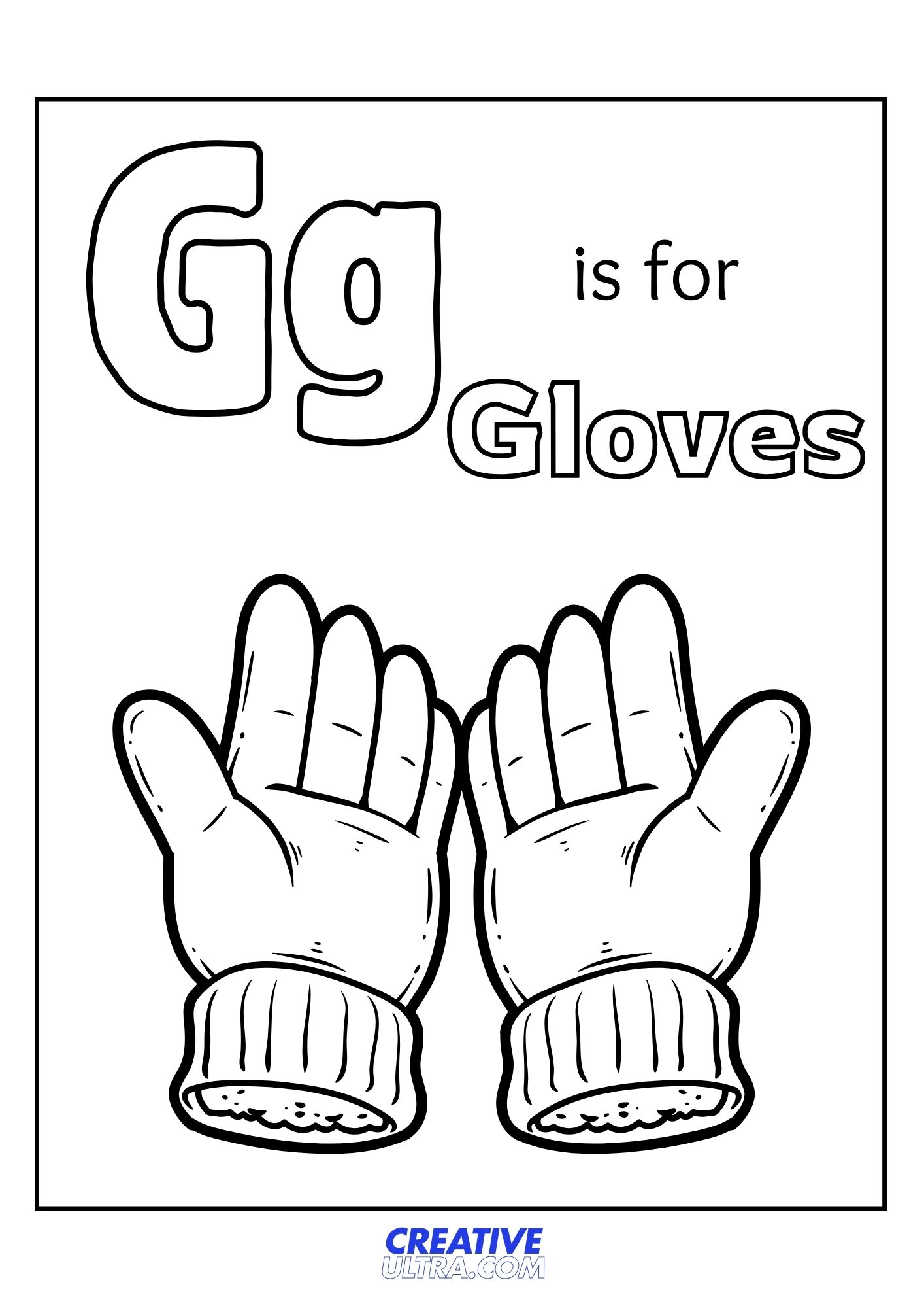Gloves Coloring Page