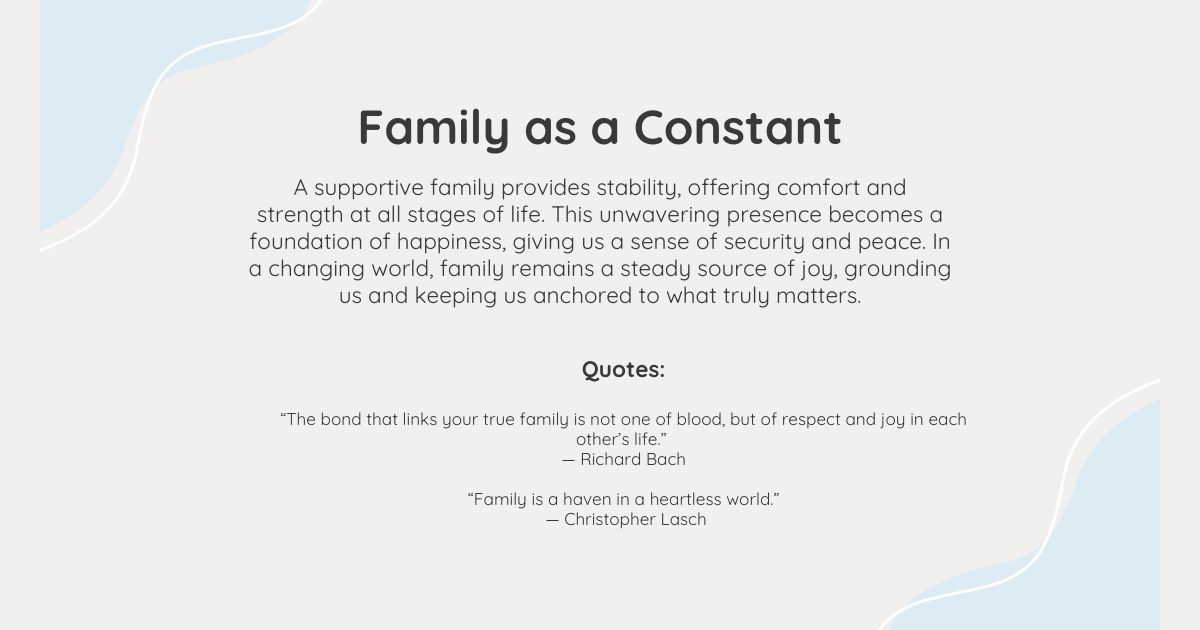 Family as a Constant
