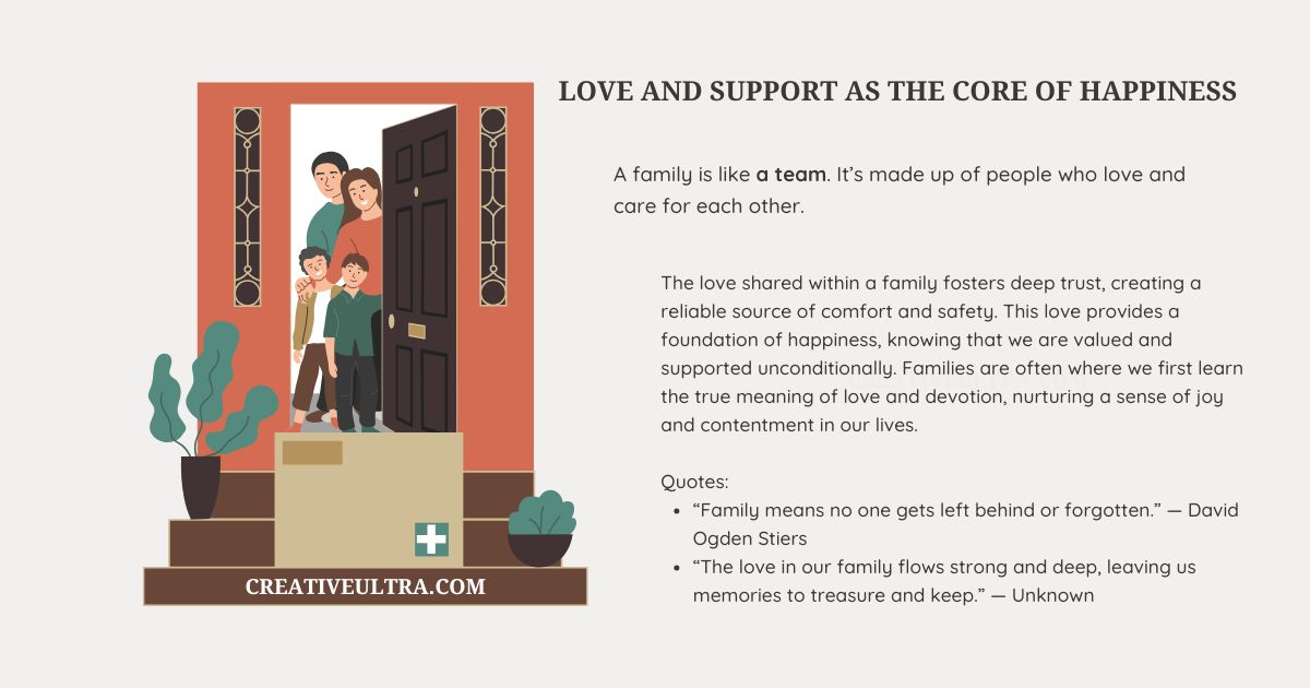 Love and Support as the Core of Happiness