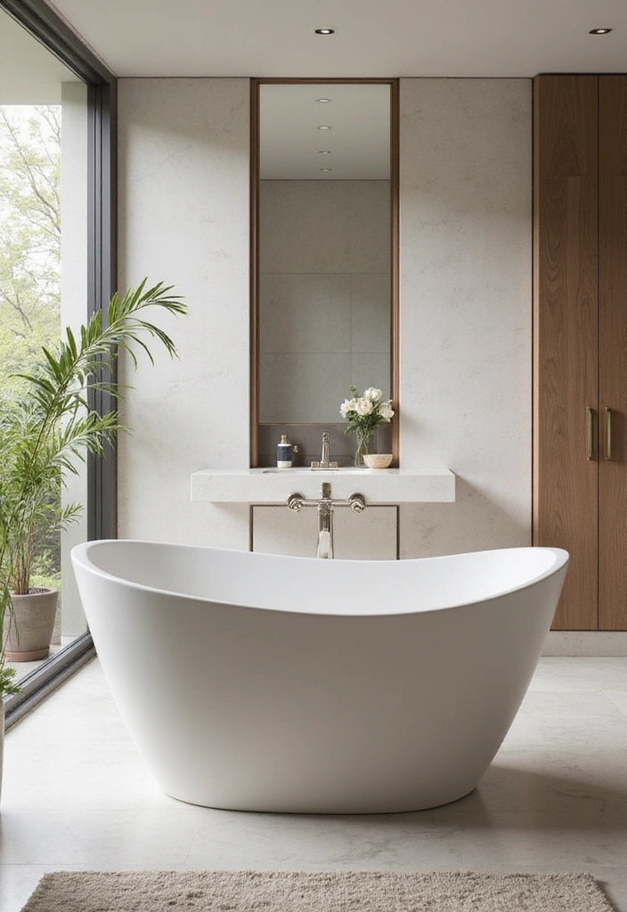20 Chic Bathroom Designs That Exude Mid Century Modern Elegance! - 11. Unique Bathtub Designs