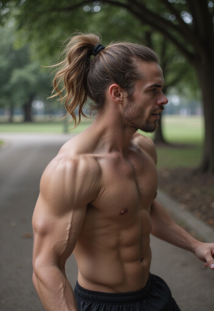15 Hair Twist Hairstyles for Men That Prove Style Is All in the Details! - 9. Twisted Ponytail