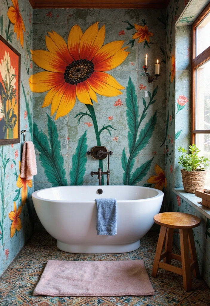 25 Dream Bathrooms to Inspire Your Creative Genius - 12. Artistic Flair