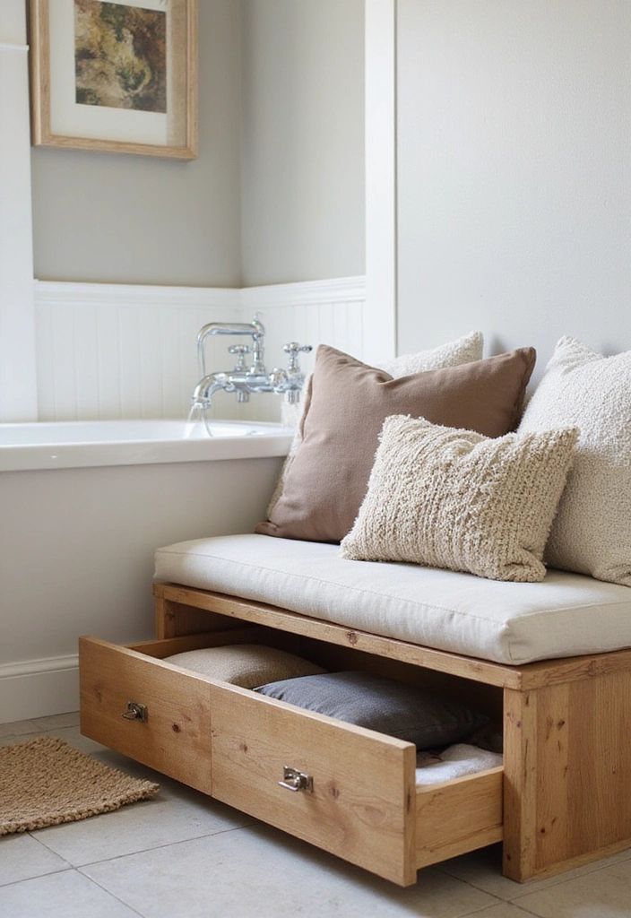25 Clever Tiny Bathroom Storage Solutions That Maximize Every Inch! - 19. Multi-Functional Furniture