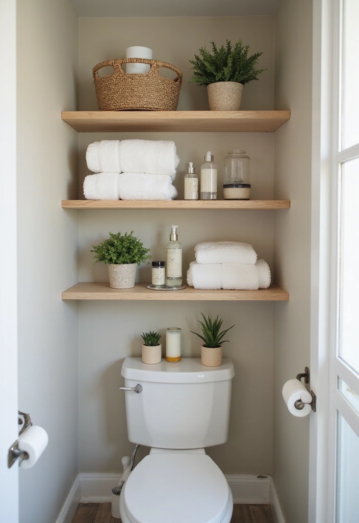 25 Clever Tiny Bathroom Storage Solutions That Maximize Every Inch! - 1. Vertical Shelving Units