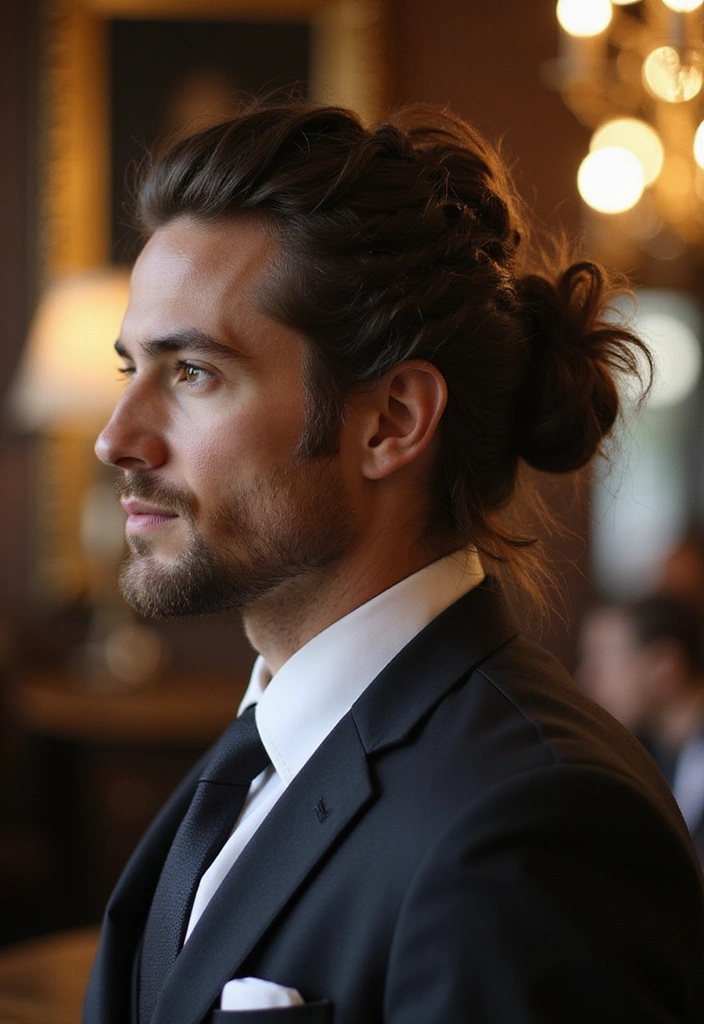 15 Hair Twist Hairstyles for Men That Prove Style Is All in the Details! - 2. Twisted Updo