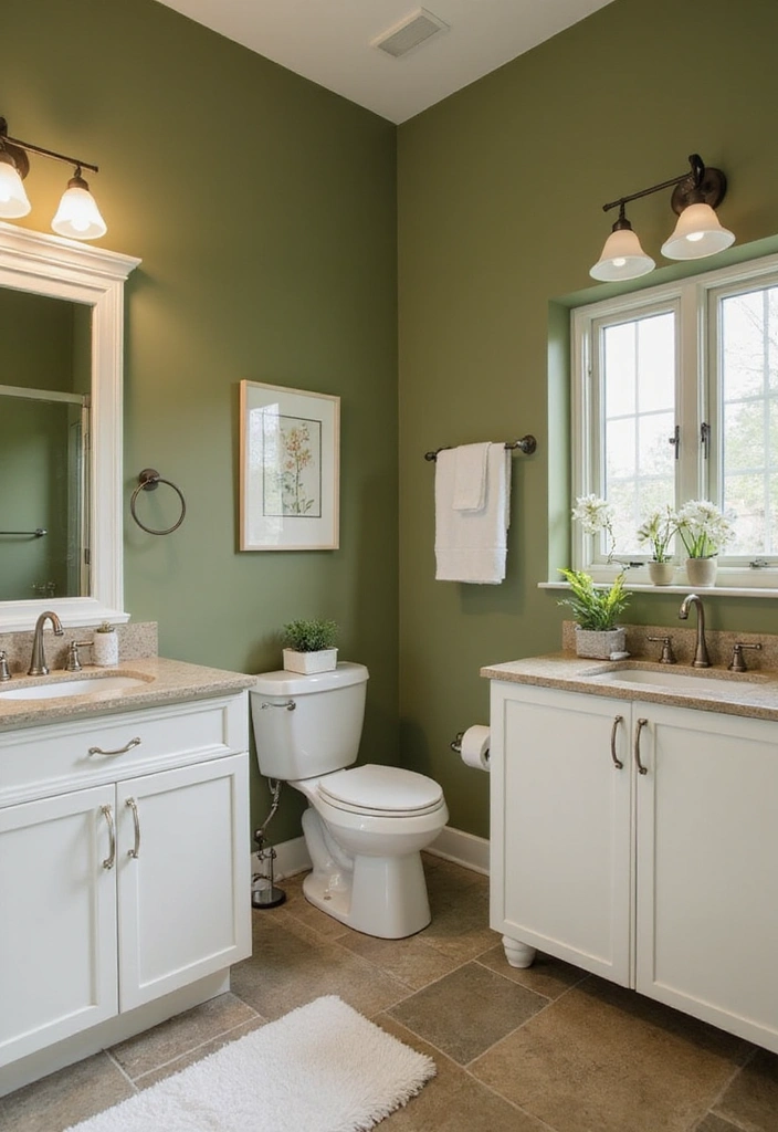 20 Chic Bathroom Designs That Exude Mid Century Modern Elegance! - 5. Earthy Color Palettes