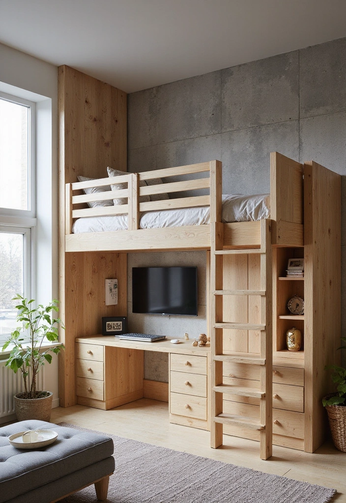 20 Cozy Loft Bedroom Ideas that Will Wrap You in Comfort! - 14. Functional Furniture