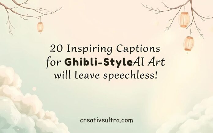 Peaceful pastel scene with floating clouds and lanterns against a soft sky. Text reads 
