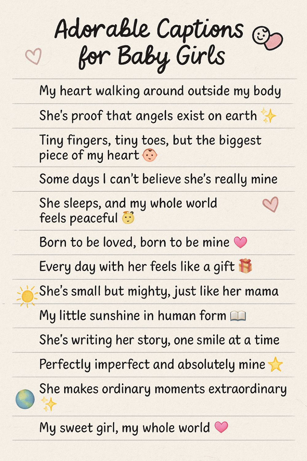 Adorable Captions for Baby Girls 👶💖