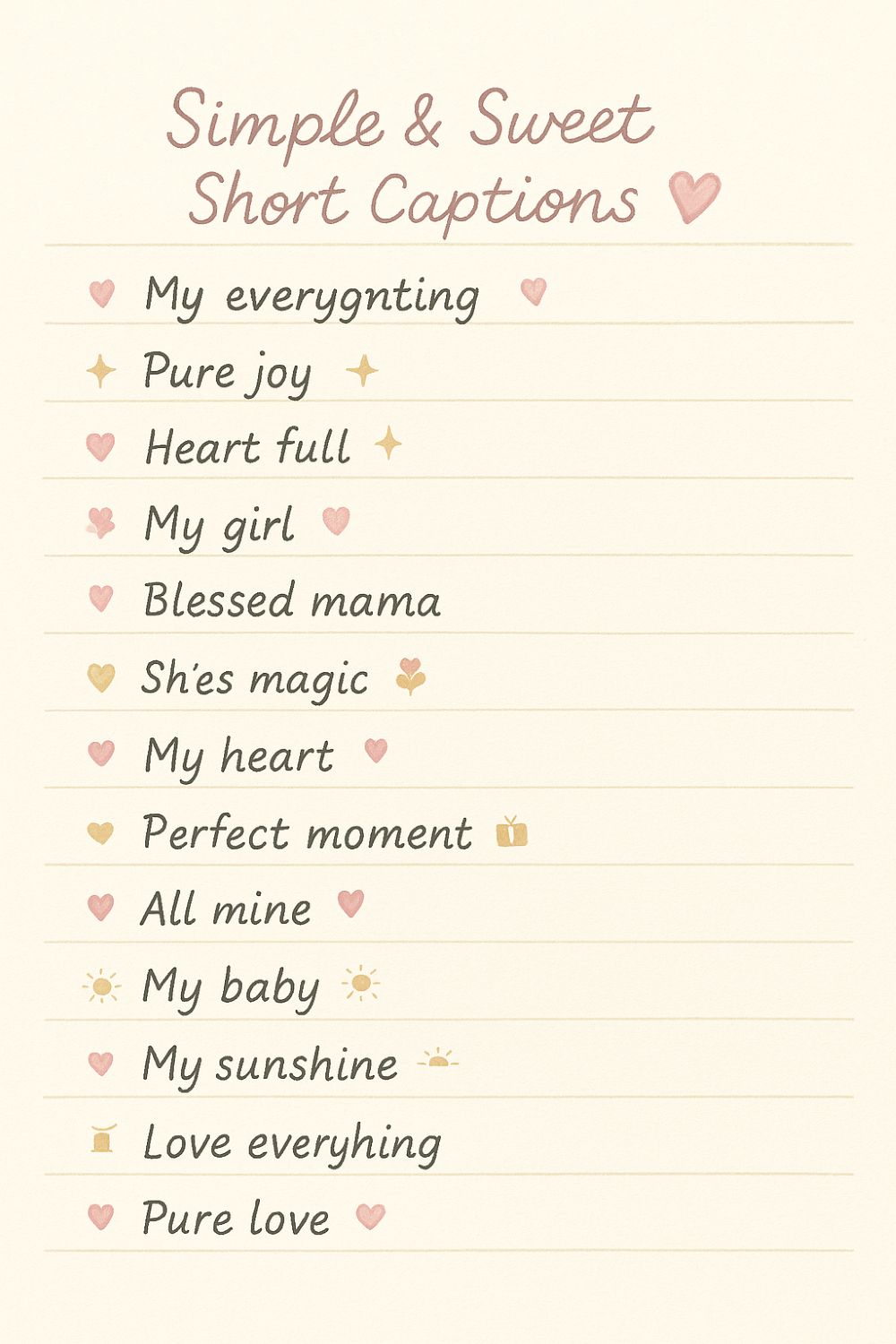 Simple & Sweet Short Captions