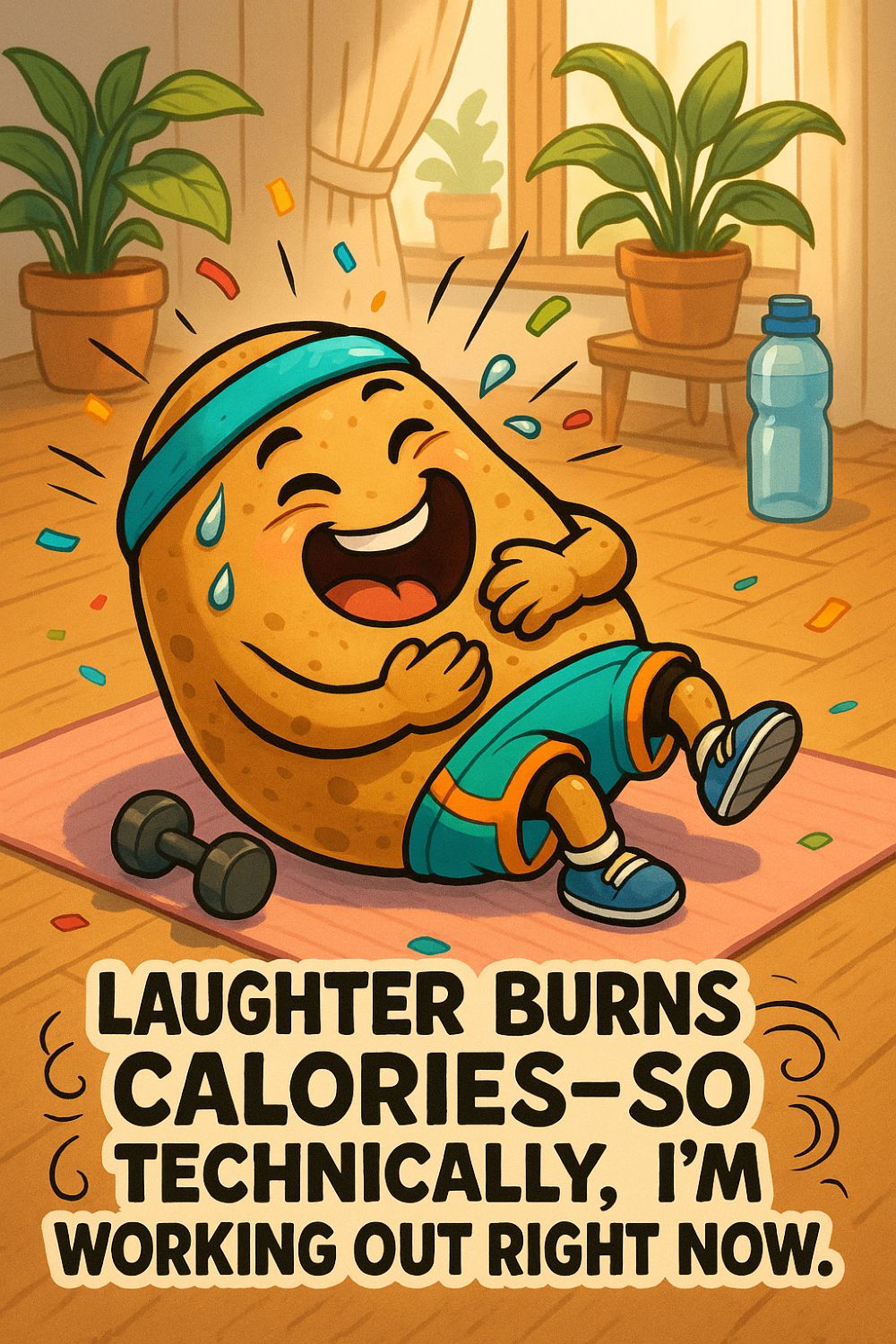 Laughter burns calories—so technically, I’m working out right now.